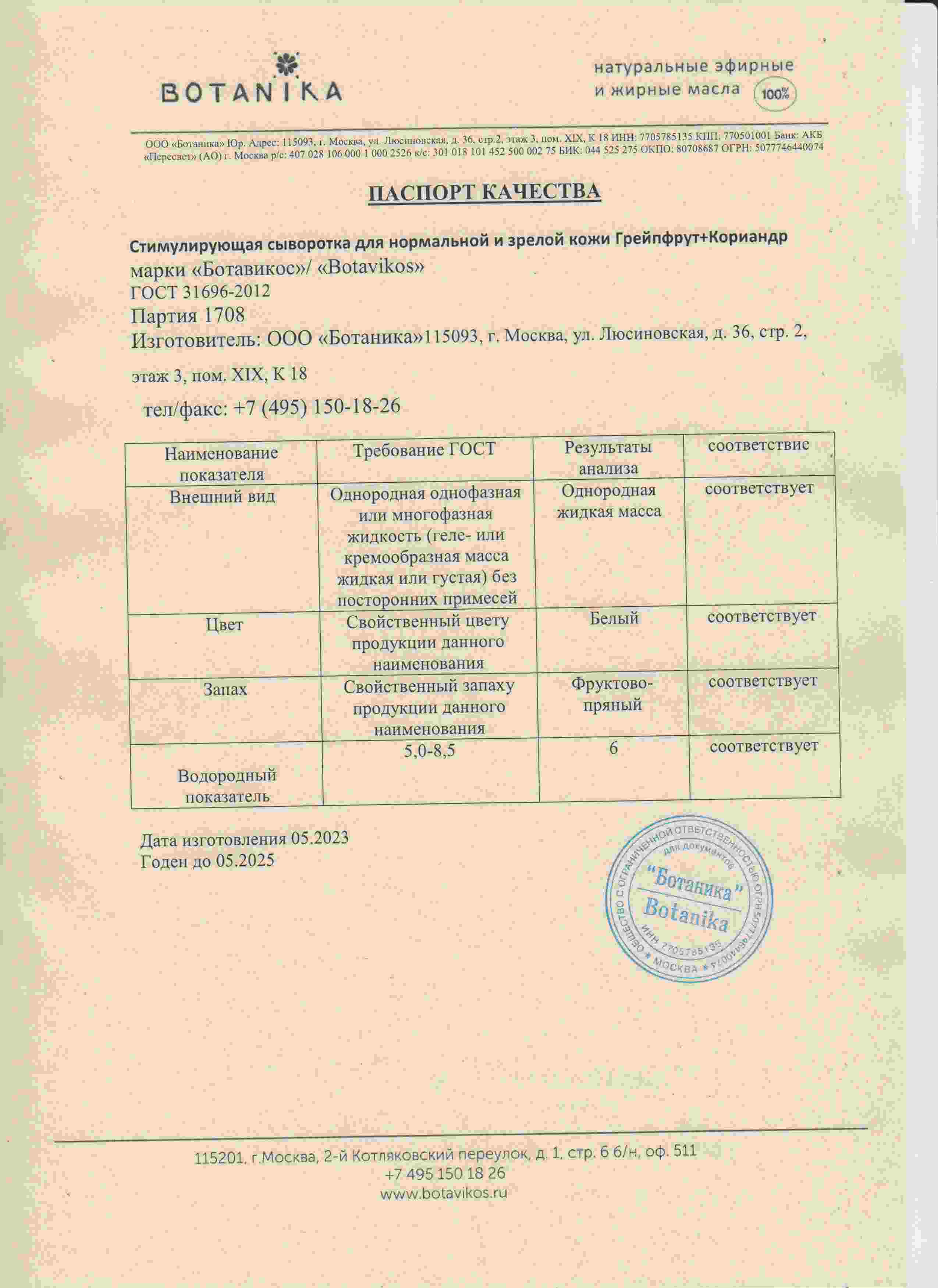 Паспорт №052023